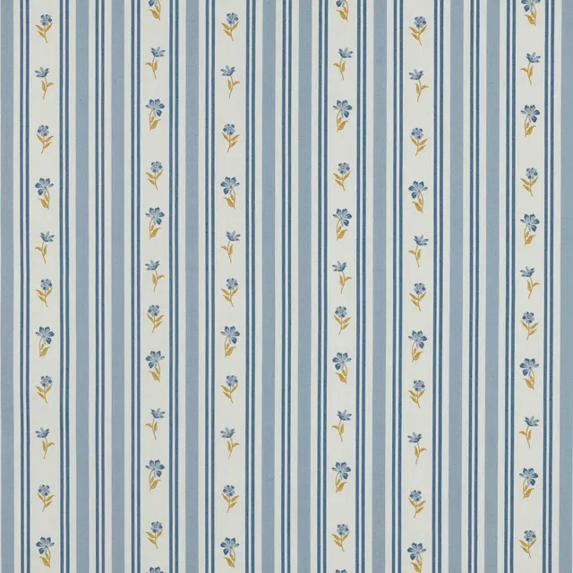 ikat-e-jardin-d-elisabeth-tissu-popeline-bleu-petites-fleurs image 1