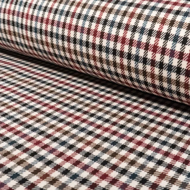 ikat-e-tissus-flanelle-carreaux-border-tartan-tissu-cru image 1