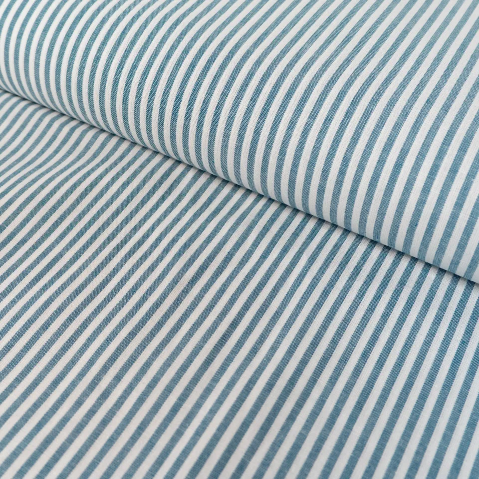 ikat-e-tissus-popeline-ray-e-p-trole-blanc image 1