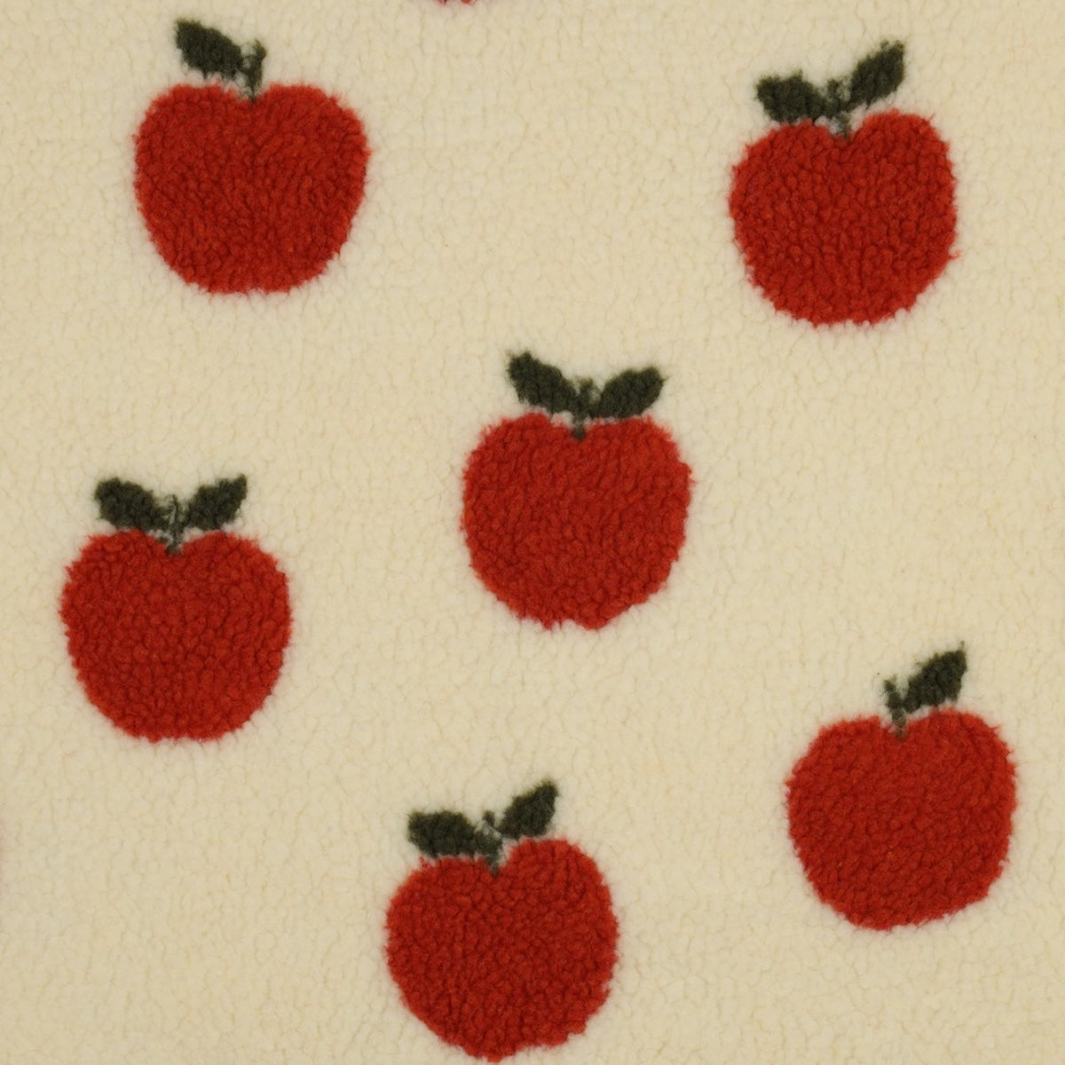 ikat-e-tissus-pommes-rouges-coupon-teddy-jacquard-cru-30-cm image 4