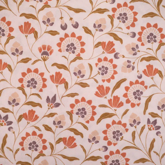 ikat-e-tissus-babylon-popeline-coton-cru-fleurs image 1