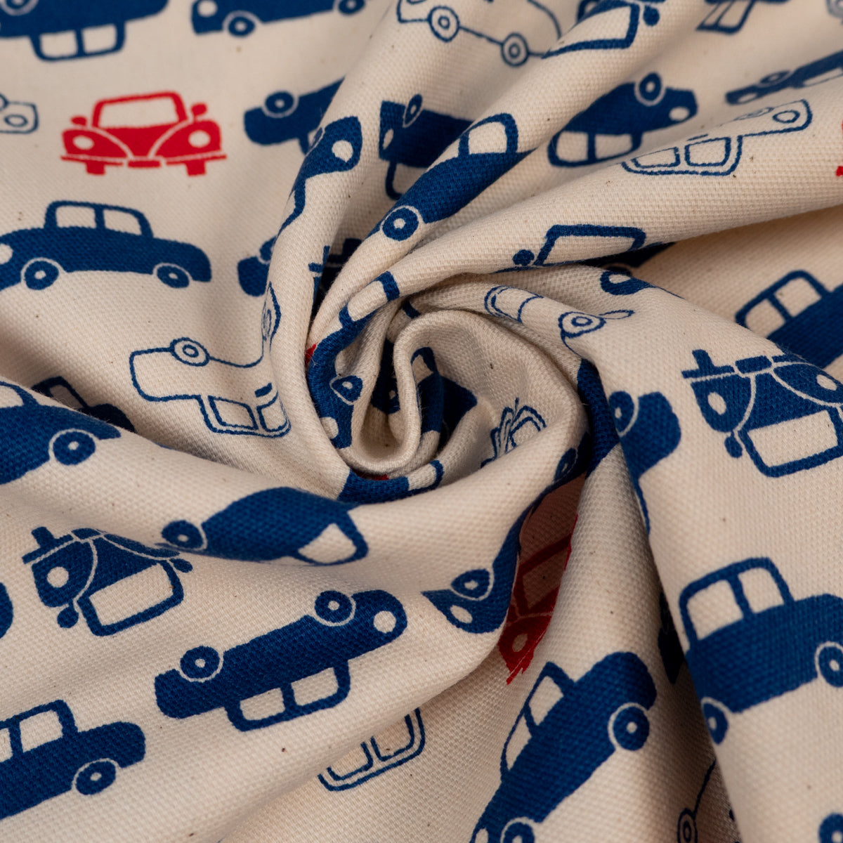 ikat-e-simply-car-tissu-canvas-cru-bleu-et-rouge image 5