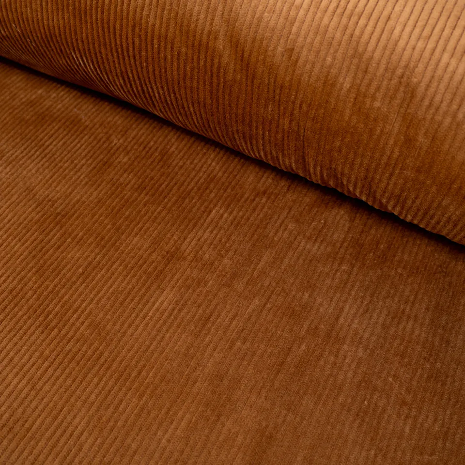 ikat-e-velours-medium-rib-6w-tissu-marron-au-m-tre image 1