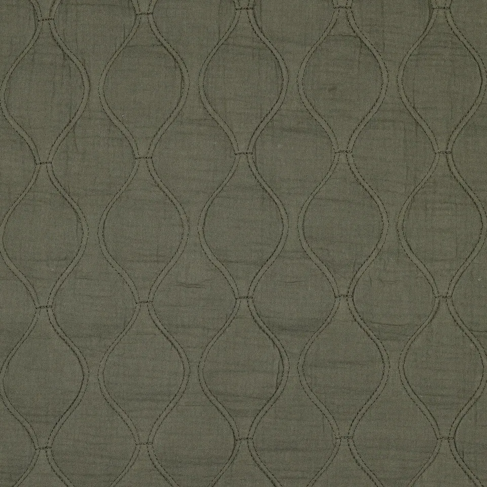 ikat-e-tissus-double-gaze-matelass-e-vert-olive image 1