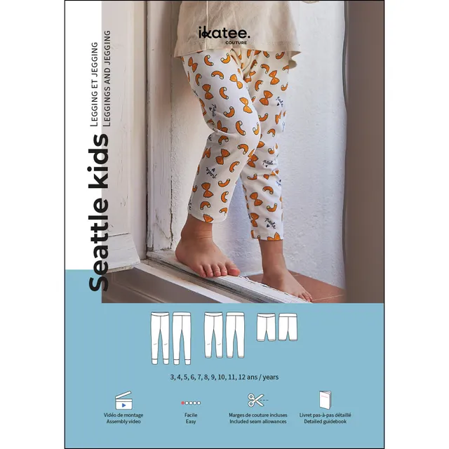 ikat-e-seattle-kids-patron-legging-enfant-papier-3-12-ans image 1