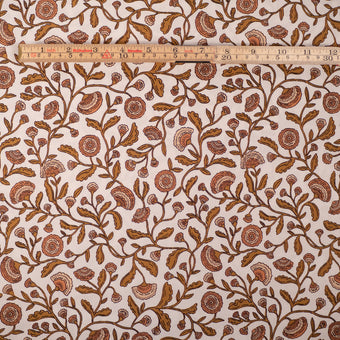 ikat-e-pompon-popeline-coton-cru-floral-au-m-tre image 5