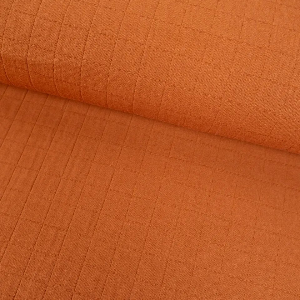 ikat-e-tissus-matelass-grands-carreaux-sienna-coton image 1