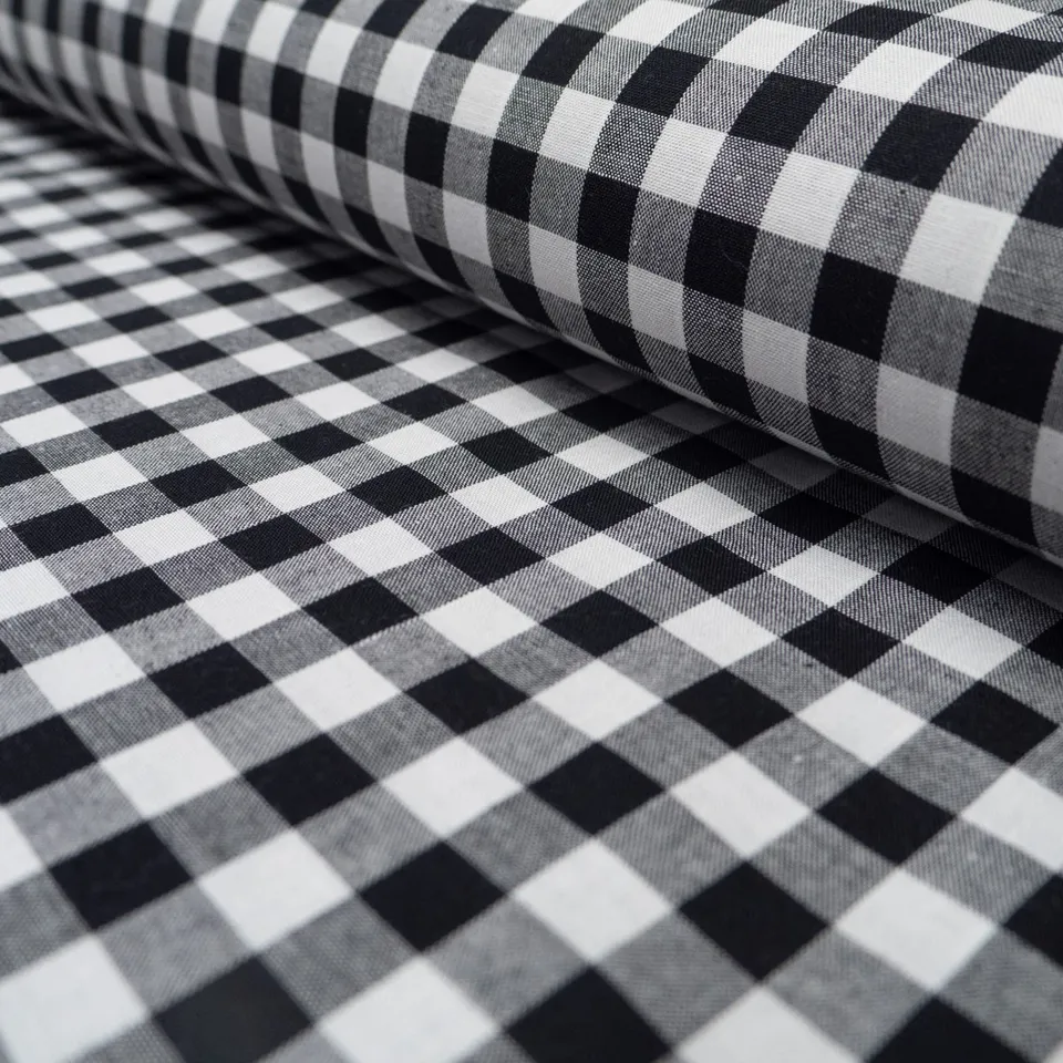 ikat-e-tissus-tissu-vichy-coton-noir-moyen-9mm image 1