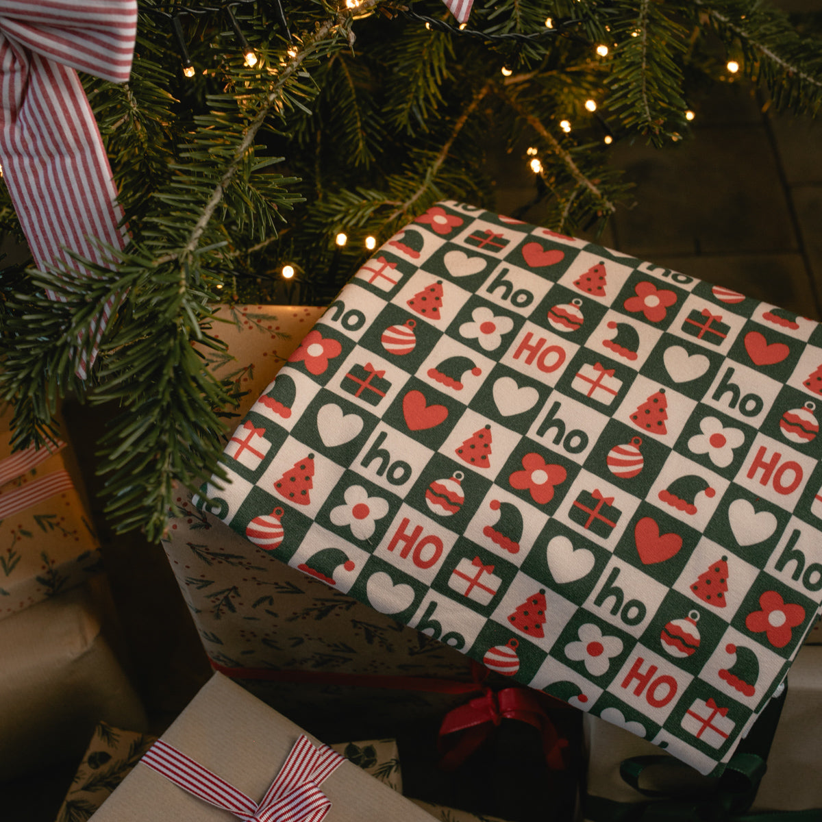 ikat-e-tissus-french-terry-bio-merry-xmas-tissu-vert image 4