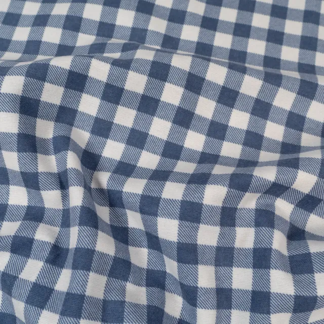 ikat-e-tissus-tissu-flanelle-vichy-blanc-et-bleu-au-m-tre image 1