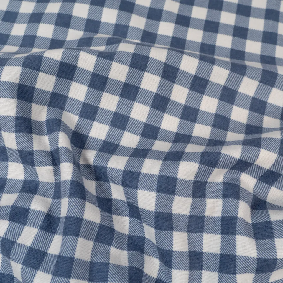ikat-e-tissus-tissu-flanelle-vichy-blanc-et-bleu-au-m-tre image 1