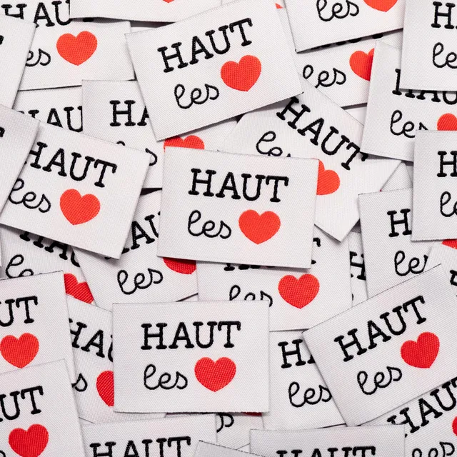 ikat-e-mercerie-tiquettes-tiss-es-haut-les-c-urs-x5-c-ur image 1