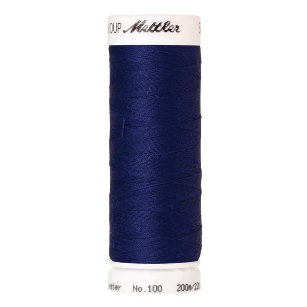 mettler-seralon-fil-coudre-200m-1078-bleu-indigo-polyester image 1
