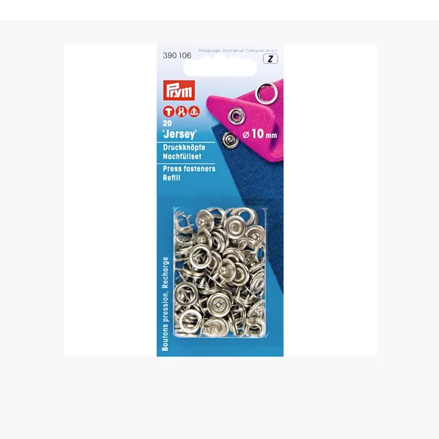 ikat-e-mercerie-pressions-laiton-prym-argent-10mm-x20 image 1