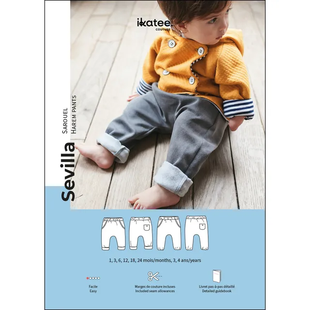 ikat-e-sevilla-pantalon-sarouel-b-b-patron-papier-1-mois-4-ans image 1