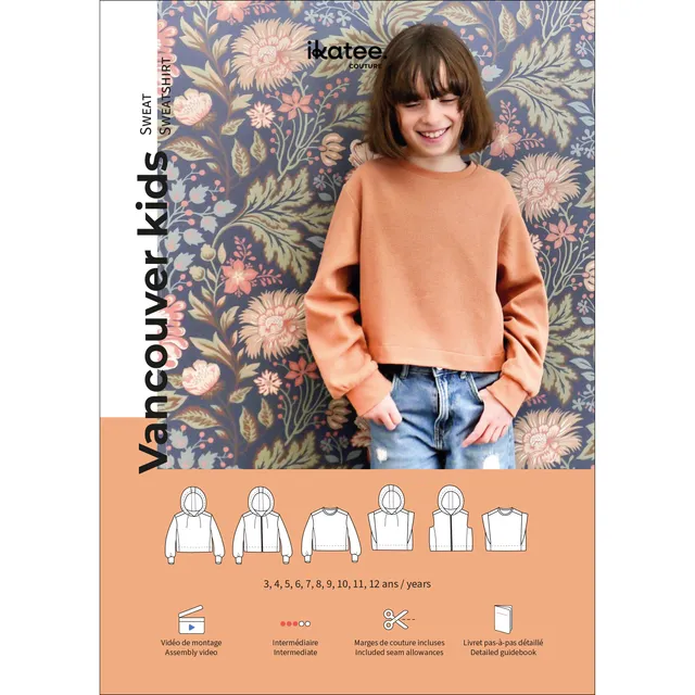 ikat-e-vancouver-kids-patron-sweat-enfant-pochette-3-12-ans image 1
