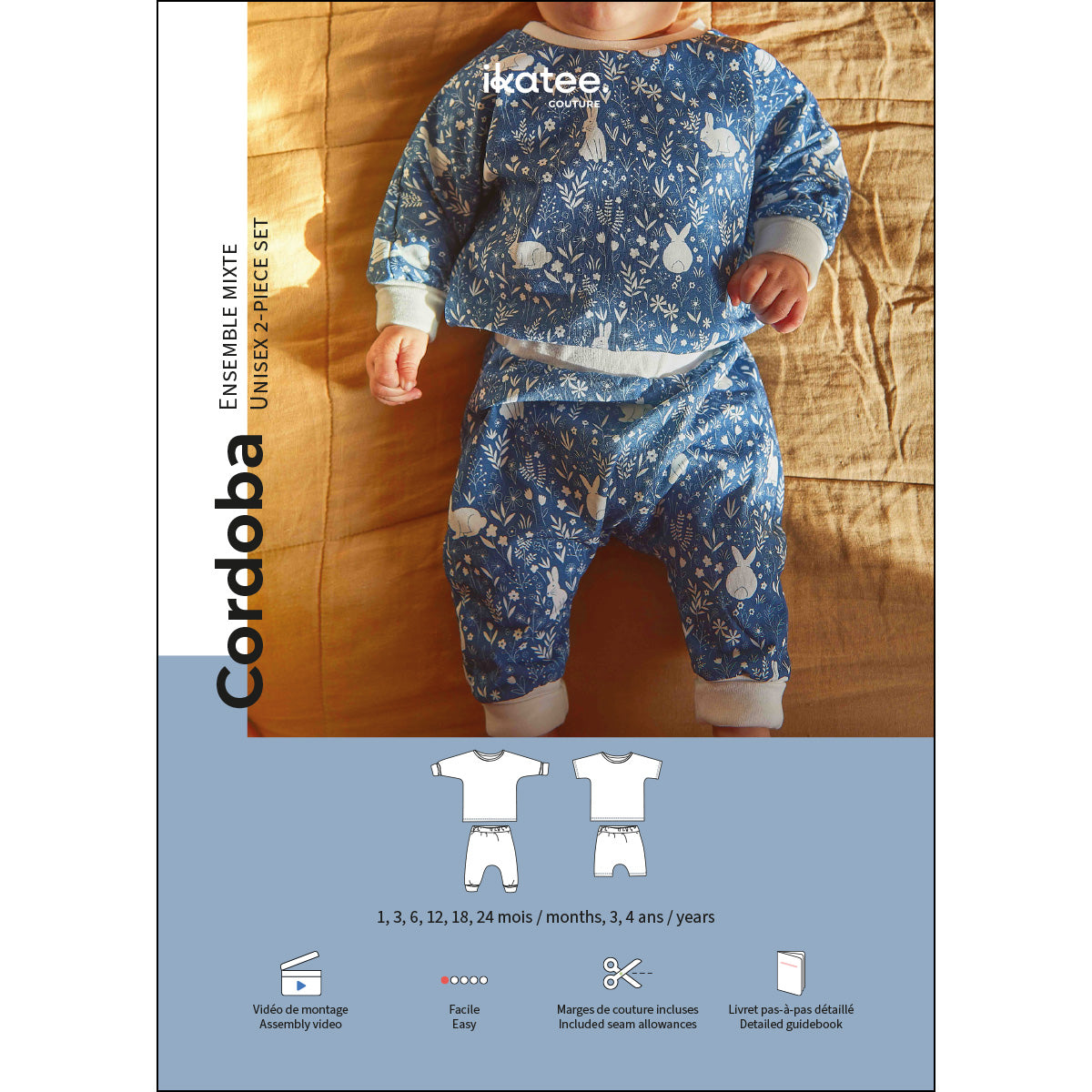 ikat-e-cordoba-pyjama-b-b-patron-papier-1-mois-4-ans image 1