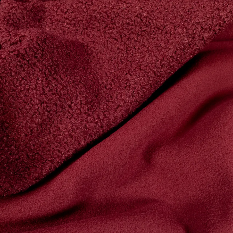 ikat-e-bordeaux-tissu-teddy-polaire-sherpa-chaud image 1