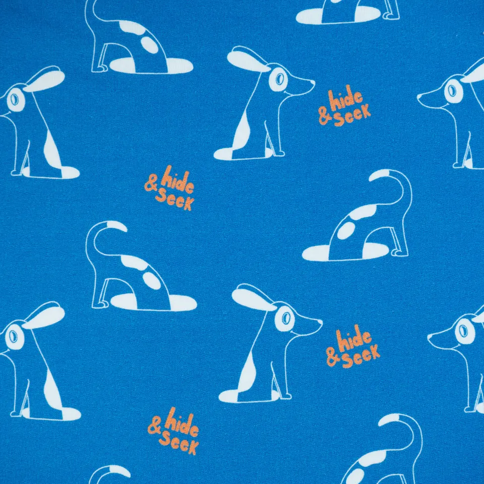 ikat-e-hide-and-seek-tissu-sweat-bleu-vif image 1