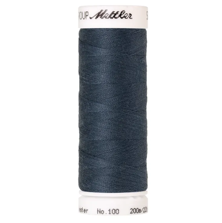 mettler-seralon-fil-coudre-1275-bleu-polyester-200-m image 1