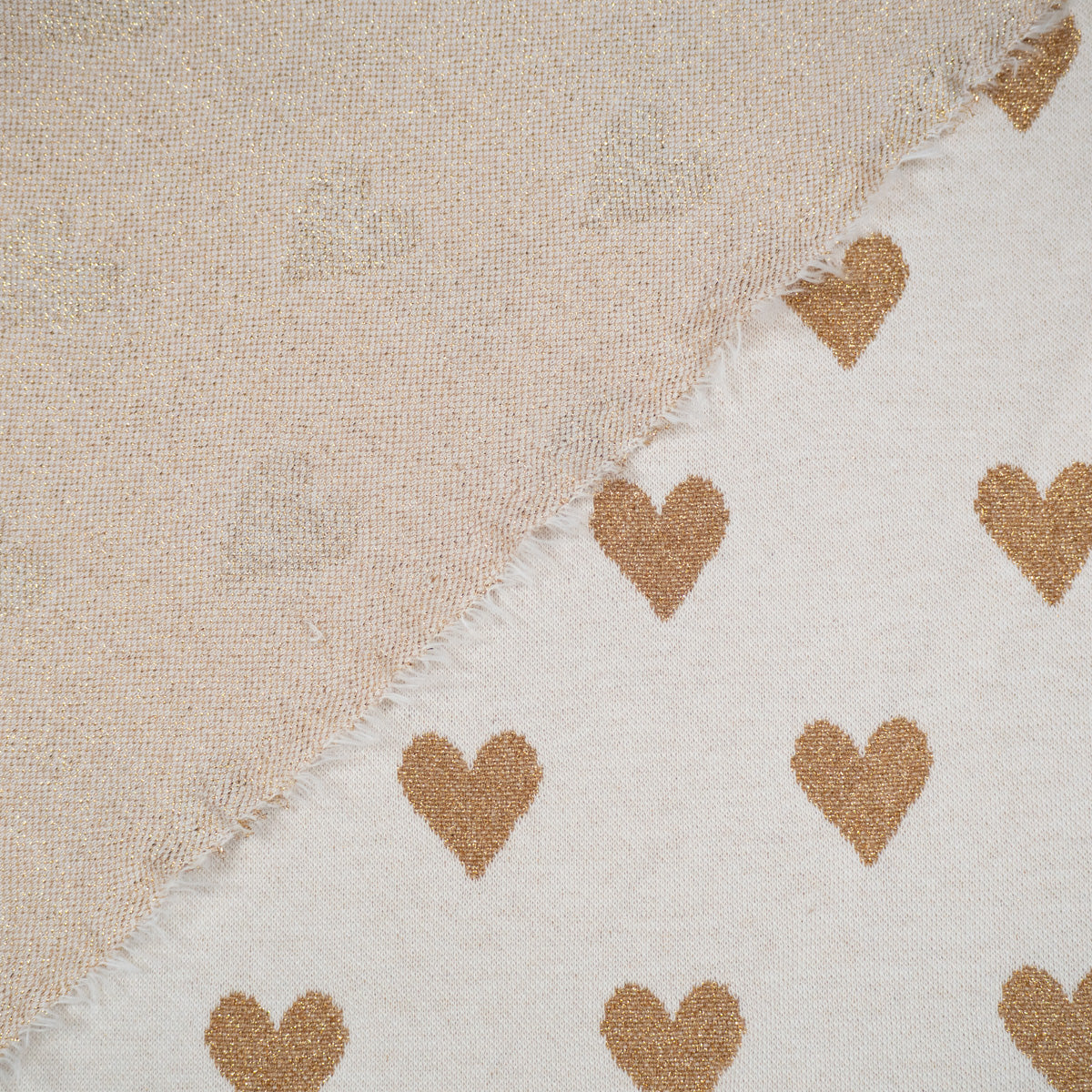 ikat-e-jacquard-maille-tissu-coeurs-lurex-cru-dor image 4