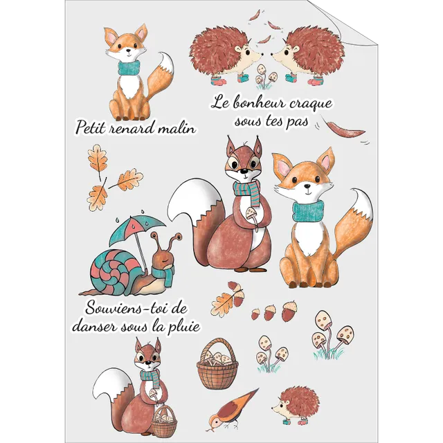 galoux-qui-coud-tout-for-t-d-automne-transferts-thermocollants-13-5x19-cm image 1