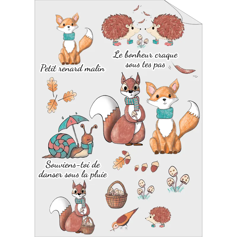 galoux-qui-coud-tout-for-t-d-automne-transferts-thermocollants-13-5x19-cm image 1