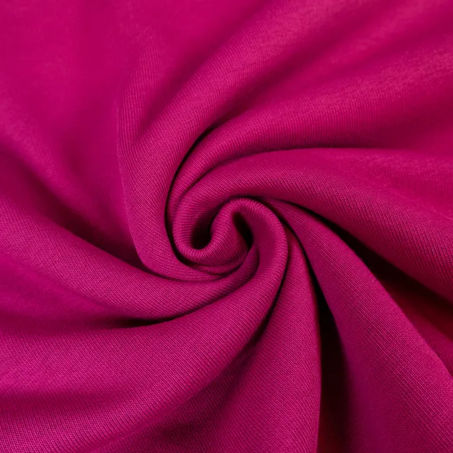 ikat-e-tissus-sweat-pais-tissu-framboise-au-m-tre-moelleux image 1