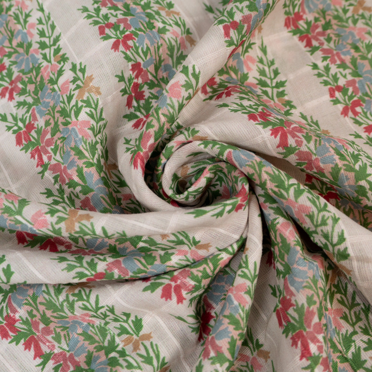 ikat-e-agatha-coupon-voile-coton-cru-vert-25-cm image 6