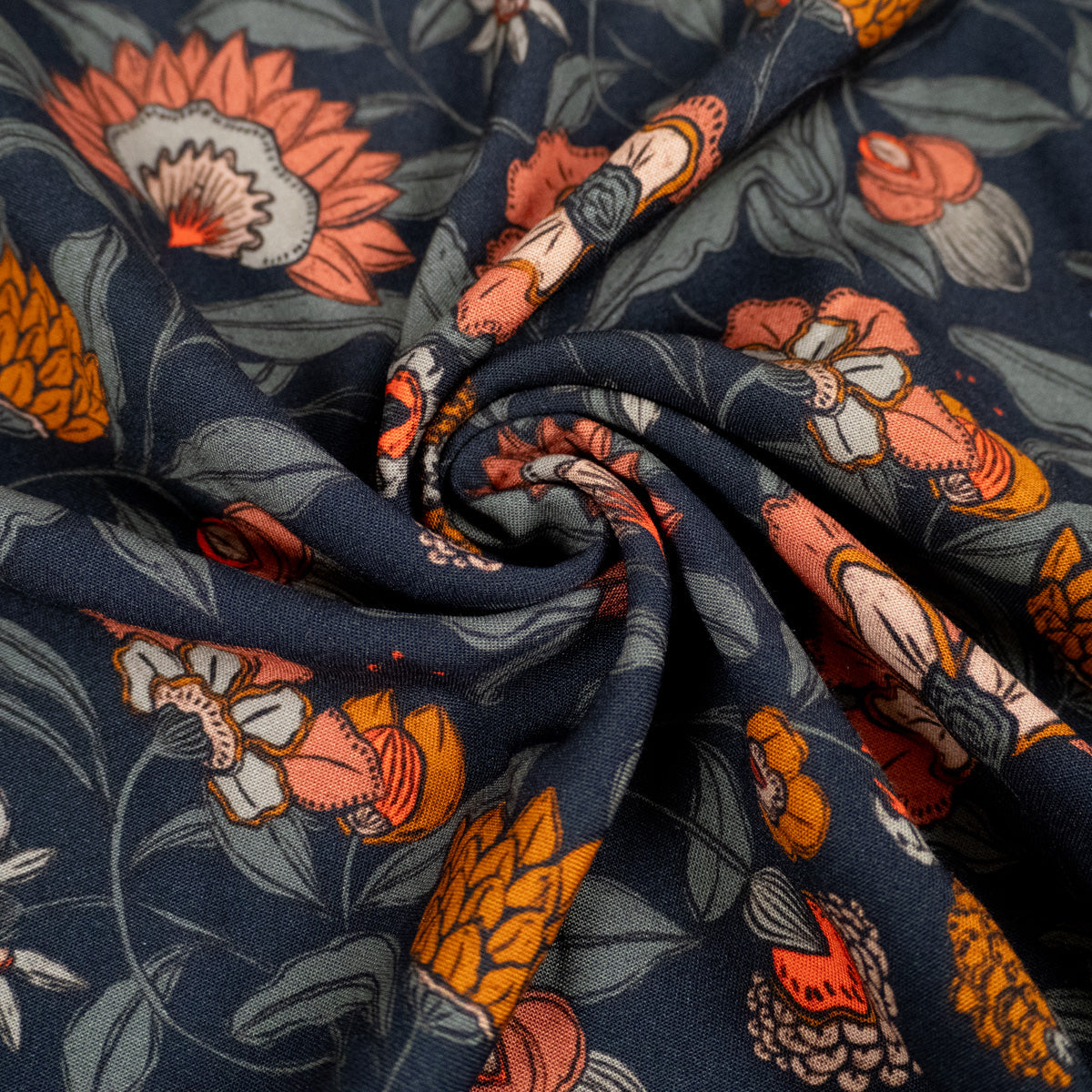 ikat-e-mumbai-coupon-viscose-bleu-75-cm image 7