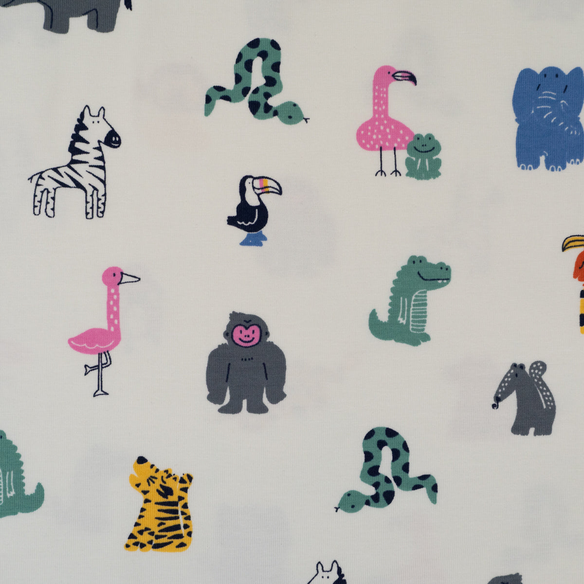ikat-e-jersey-animaux-safari-cru-tissu-enfant-stretch image 2