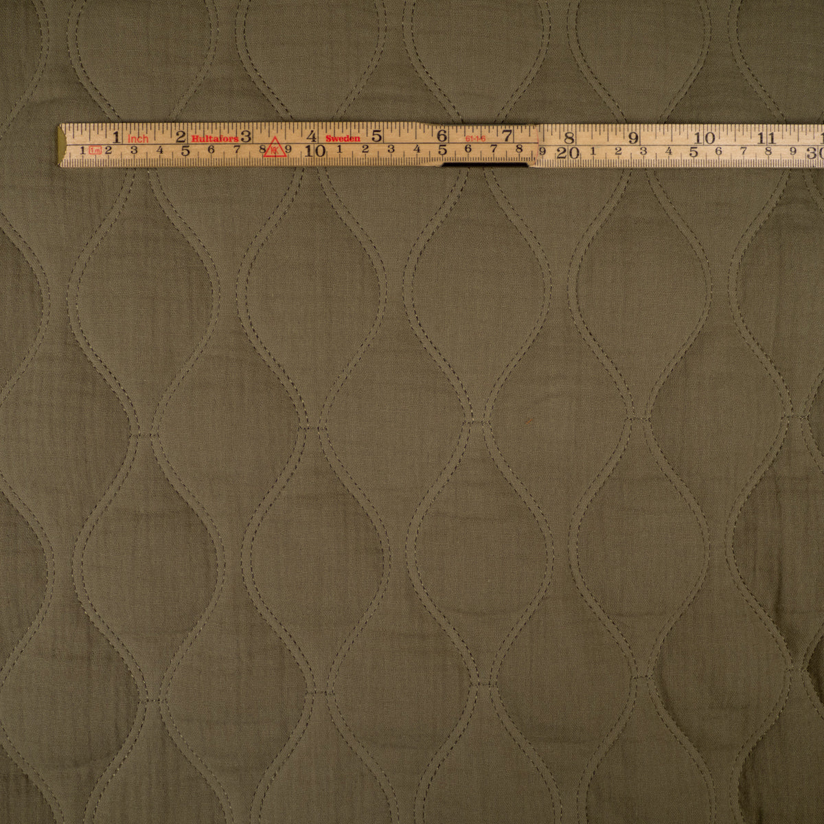 ikat-e-tissus-double-gaze-matelass-e-kaki-uni image 6