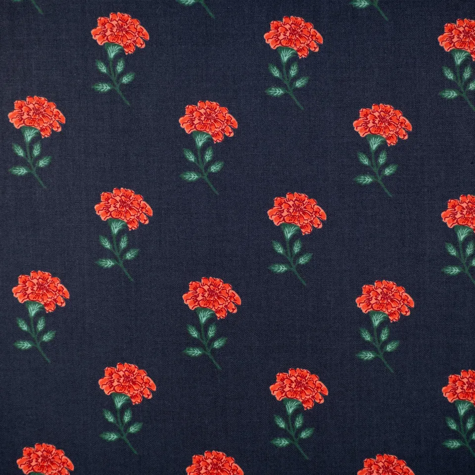 ikat-e-marisol-popeline-coton-bleu-nuit-rifle-paper image 1
