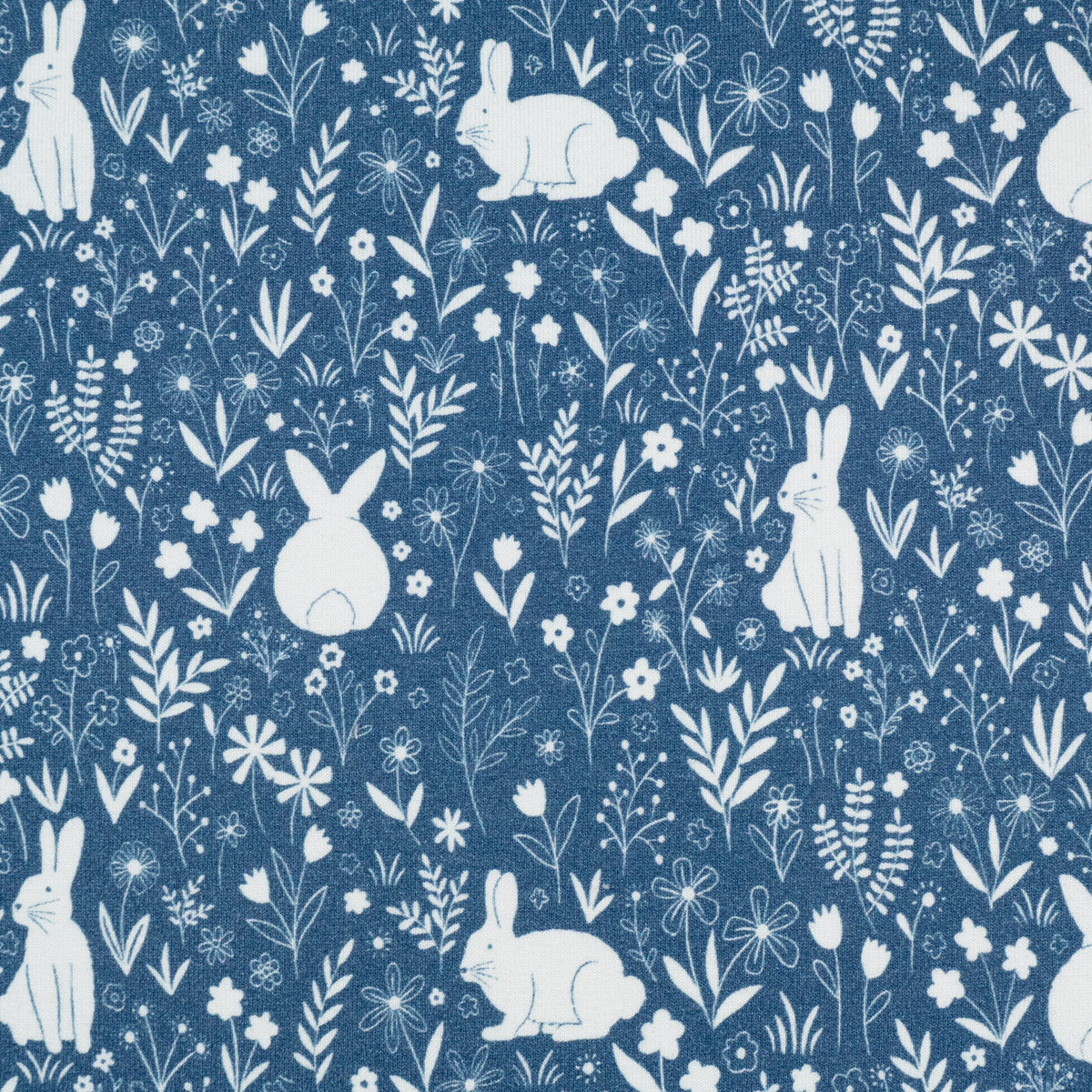 ikat-e-basile-tissu-french-terry-bio-jean-animaux image 1