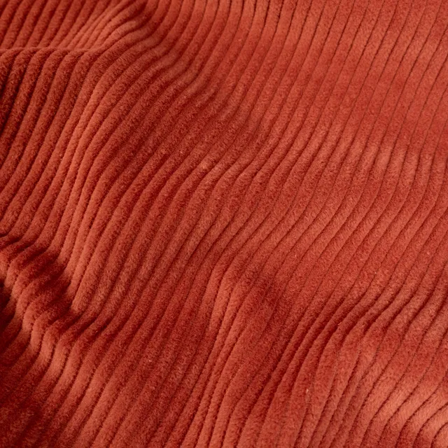 ikat-e-tissus-velours-grosses-c-tes-tomette-orange image 1