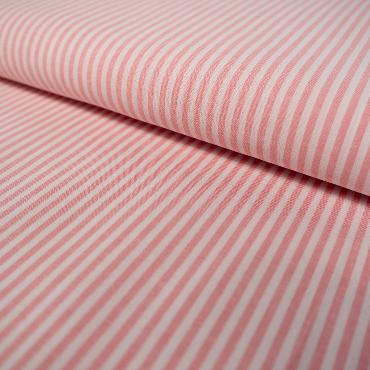 ikat-e-tissu-popeline-rayures-rose-blanc-au-m-tre image 1