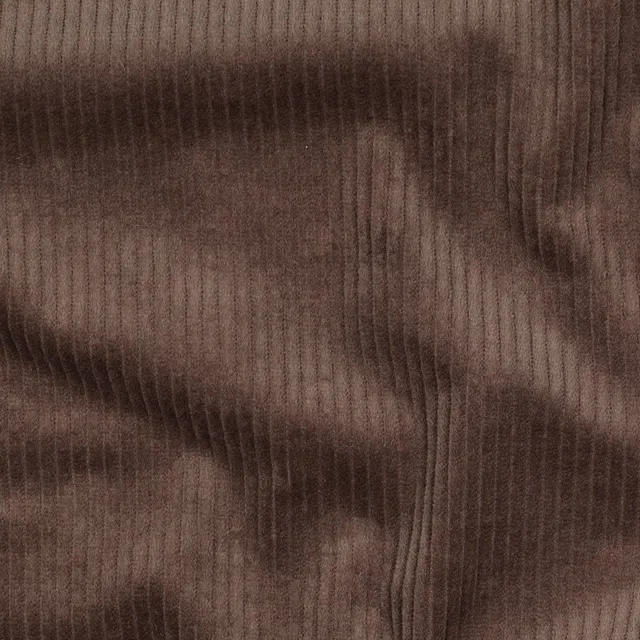 ikat-e-tissu-velours-c-tes-6w-marron-uni image 1