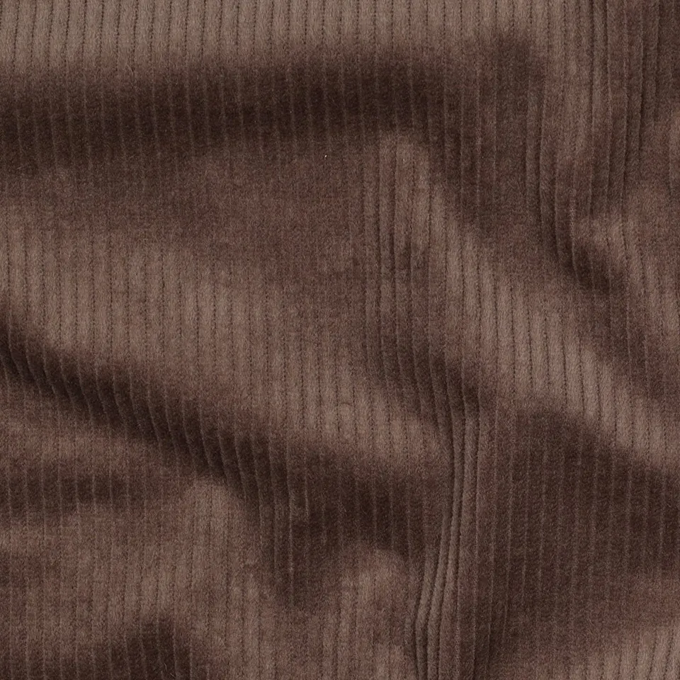 ikat-e-tissu-velours-c-tes-6w-marron-uni image 1