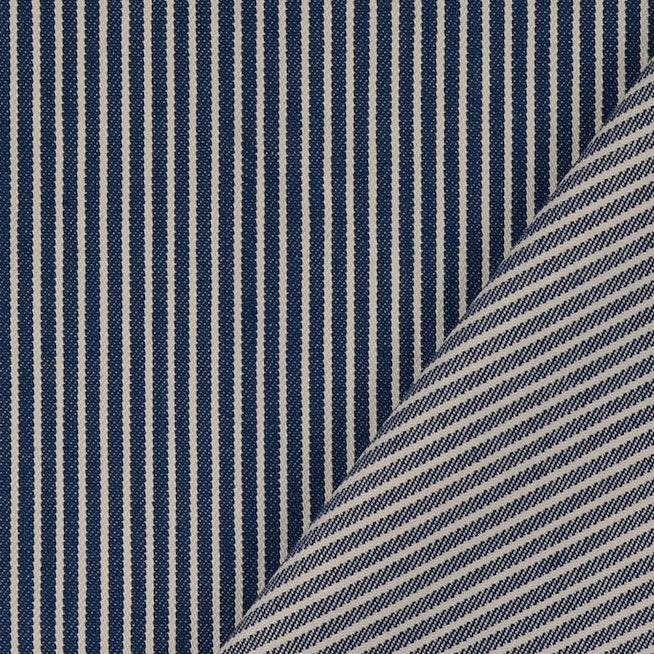 ikat-e-jean-tissu-denim-rayures-bleu-blanc-330g image 1