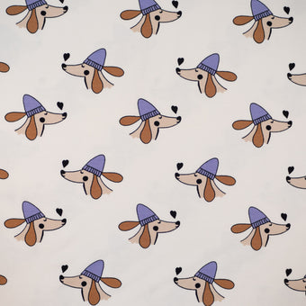ikat-e-tissus-french-terry-doggy-love-tissu-cru-bio image 5