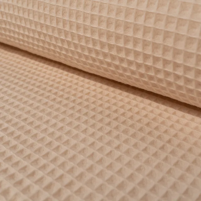 ikat-e-tissu-nid-d-abeille-maille-ch-taigne-confort image 1