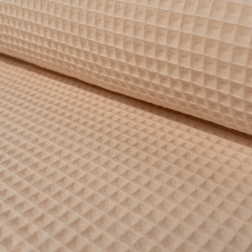 ikat-e-tissu-nid-d-abeille-maille-ch-taigne-confort image 1