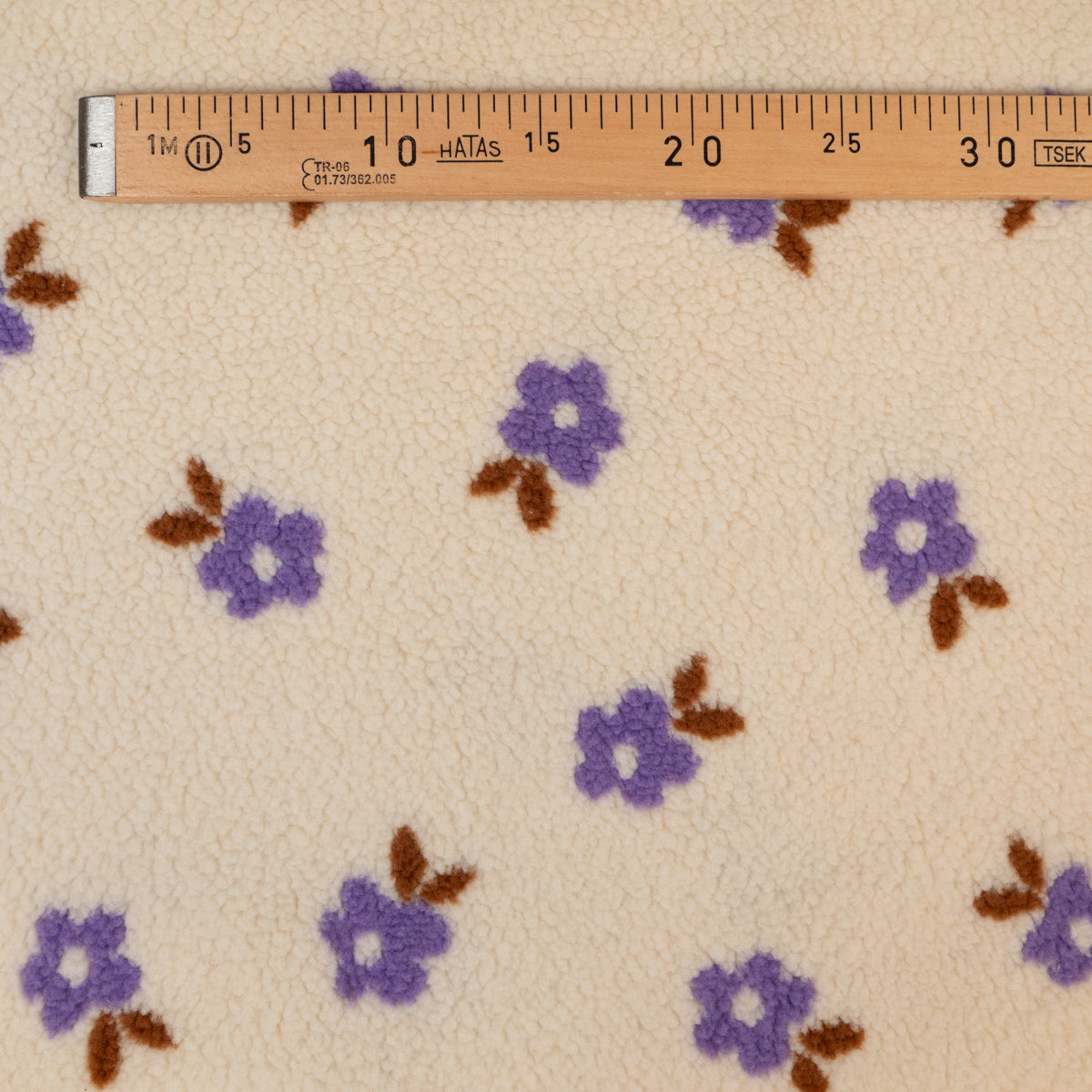 ikat-e-tissus-teddy-tissu-jacquard-fleurettes-cru image 6