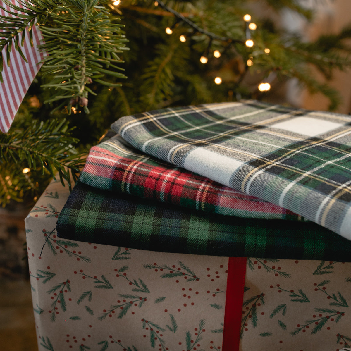 ikat-e-tissu-flanelle-carreaux-tartan-tissu-bleu-vert image 3