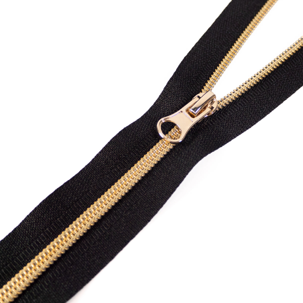 ikat-e-mercerie-fermeture-clair-nylon-noir-et-dor-s-parable image 1