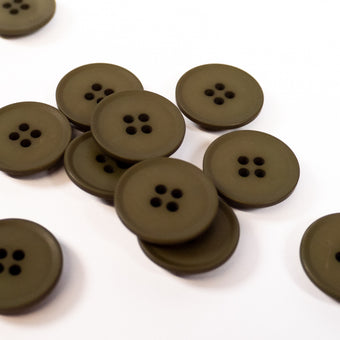 ikat-e-mercerie-bouton-mat-4-trous-20-mm-olive-l-unit image 2