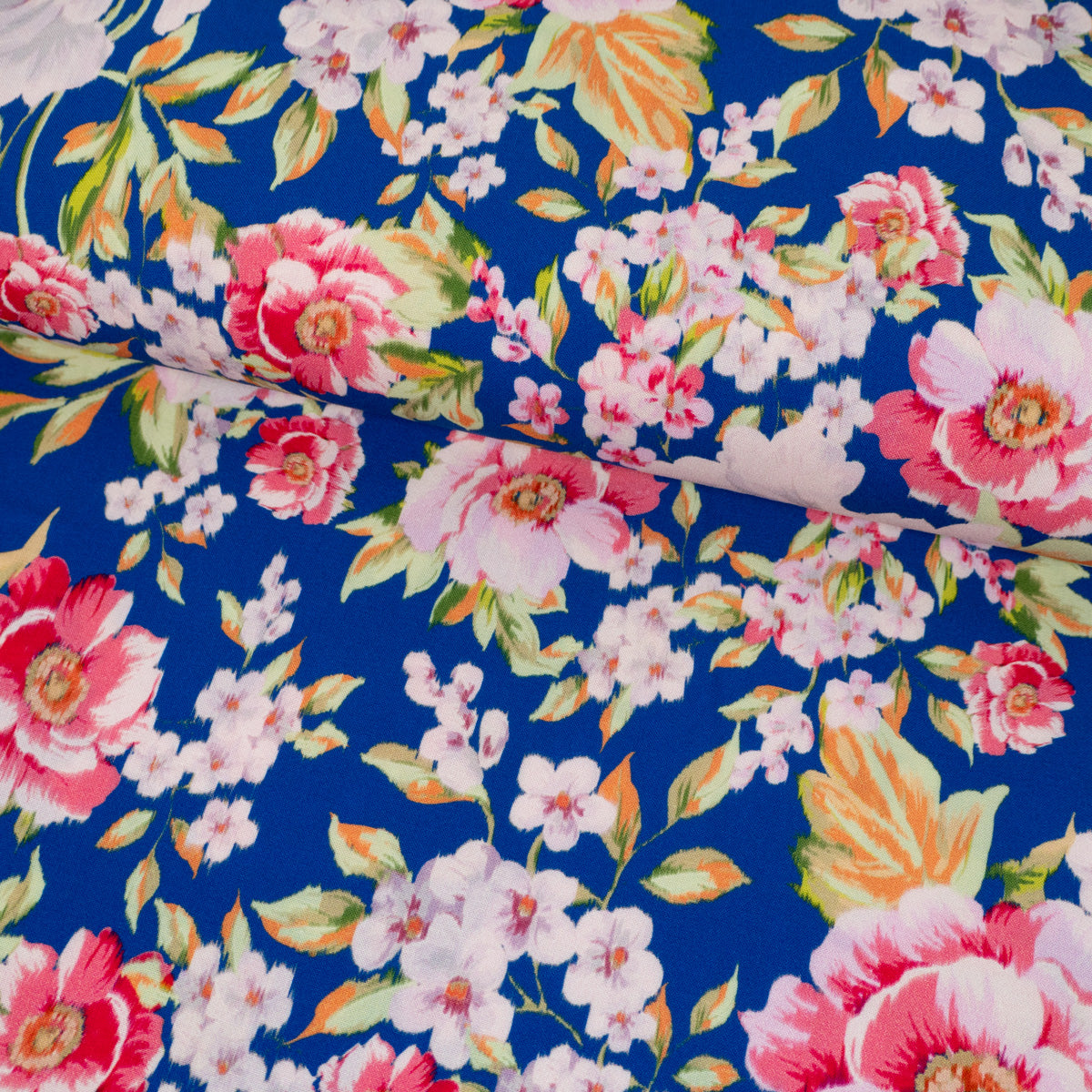 ikat-e-riviera-tissu-viscose-bleu-floral image 1