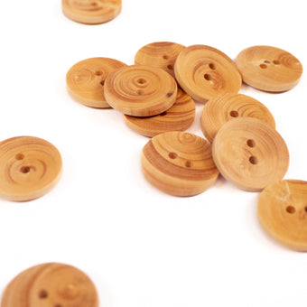 ikat-e-mercerie-bouton-bois-buis-2-trous-brun-clair image 4