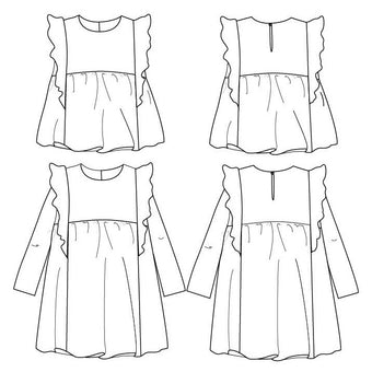 ikat-e-stella-patron-couture-enfant-blouse-robe-3-12-ans image 2