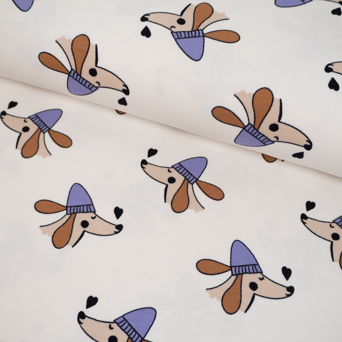 ikat-e-doggy-love-coupon-french-terry-cru-25-cm image 2